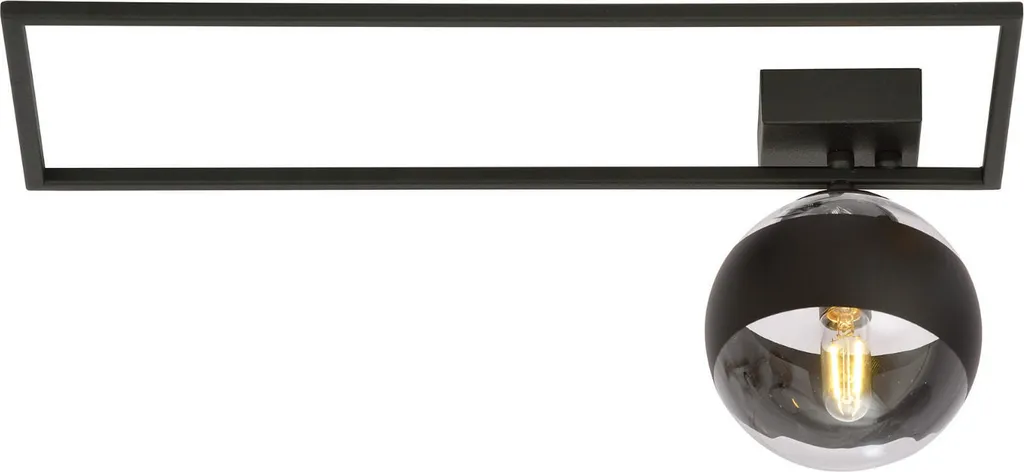 Luminaire de Plafond Design Noir Rayuré IMAGO 1A Emibig pour Ampoule E14
