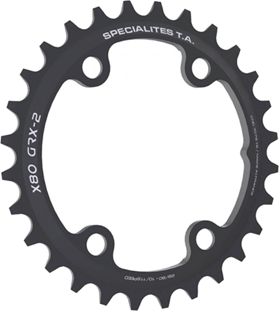 TA Kettenblatt X80 GRX-2 Gravel, 31 schwarz, innen, 10/11-f