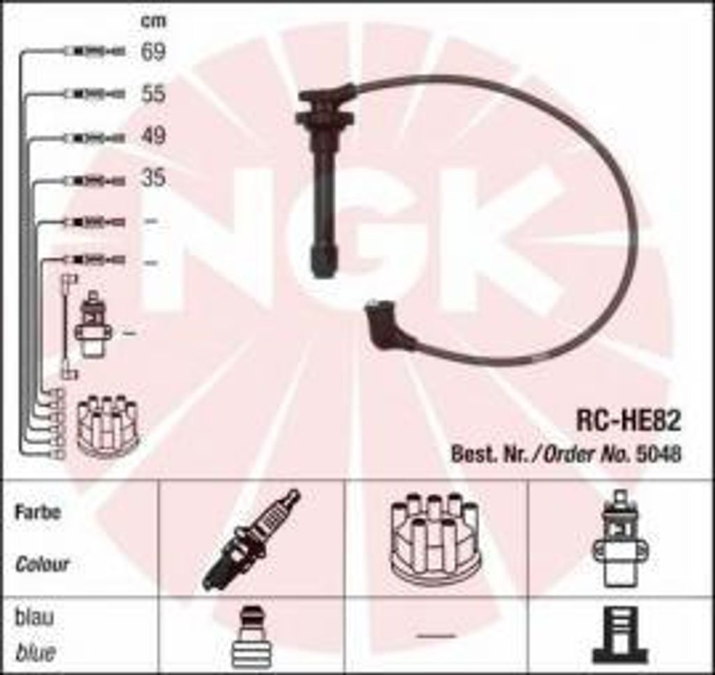 Ngk Zündleitungssatz  5048 Produktbild 