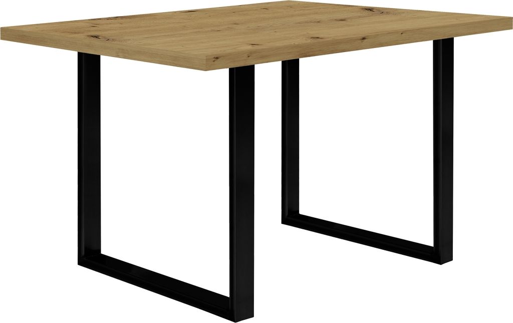 Esstisch >TABLES< in Artisan Eiche, Schwarz - 140x74,7x90cm (BxHxT)