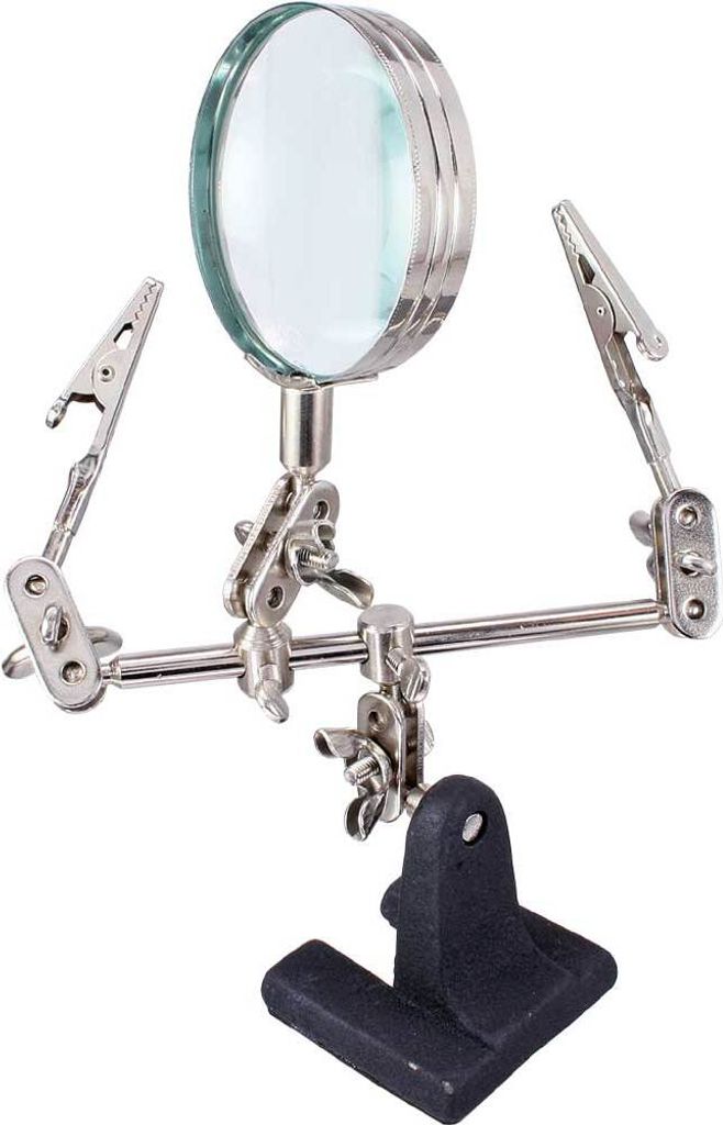 InLine Dritte Hand mit Lupe, Glas, Metall, Kunststoff Produktbild 