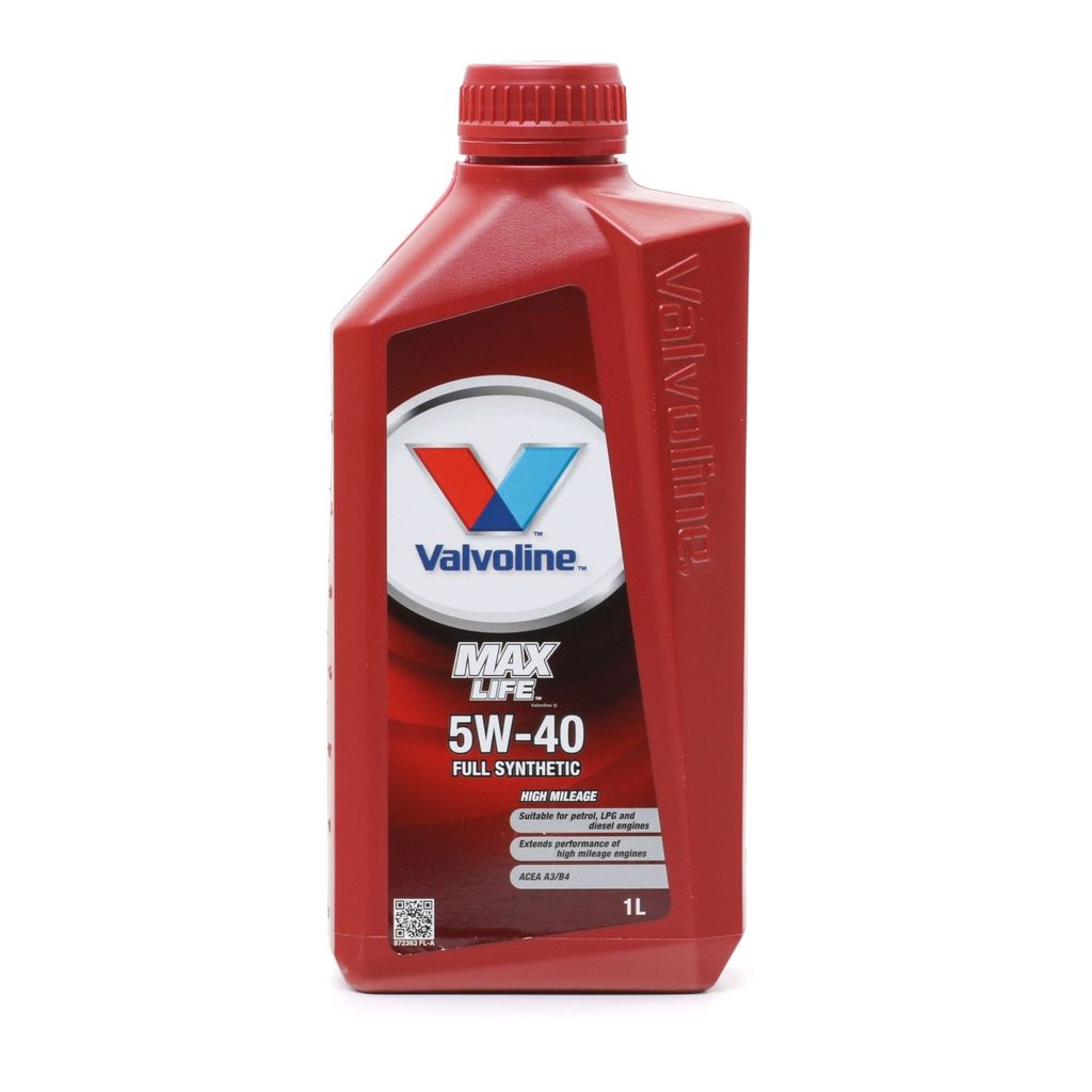 VALVOLINE 1 Liter MAXLIFE 5W40 SW API SN/CF ACEA A3/B4