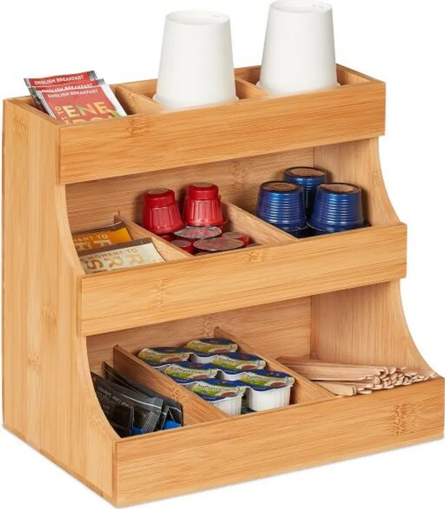 Organizzatore Caffè in Bambù RD45695 - Porta Capsule e Accessori Bar