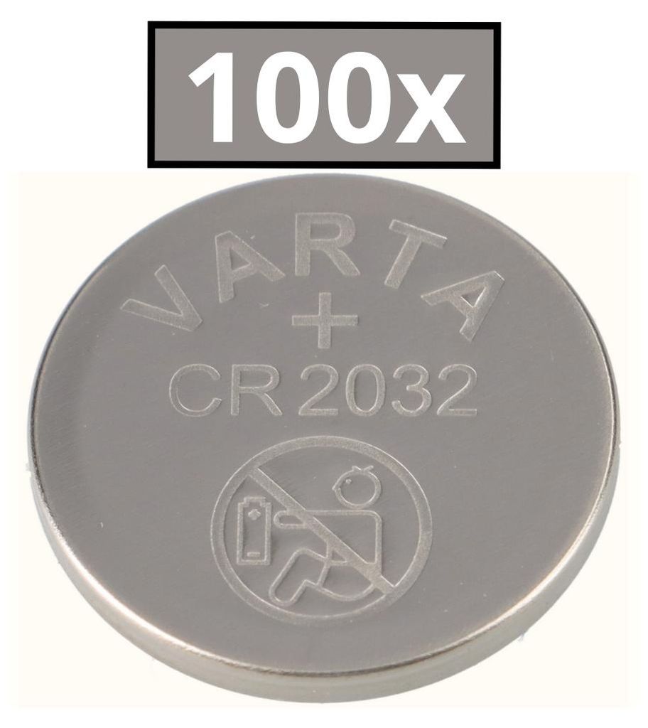 100x Varta Lithium 3V CR2032-P Bulk 3V/220mA lose Produktbild 