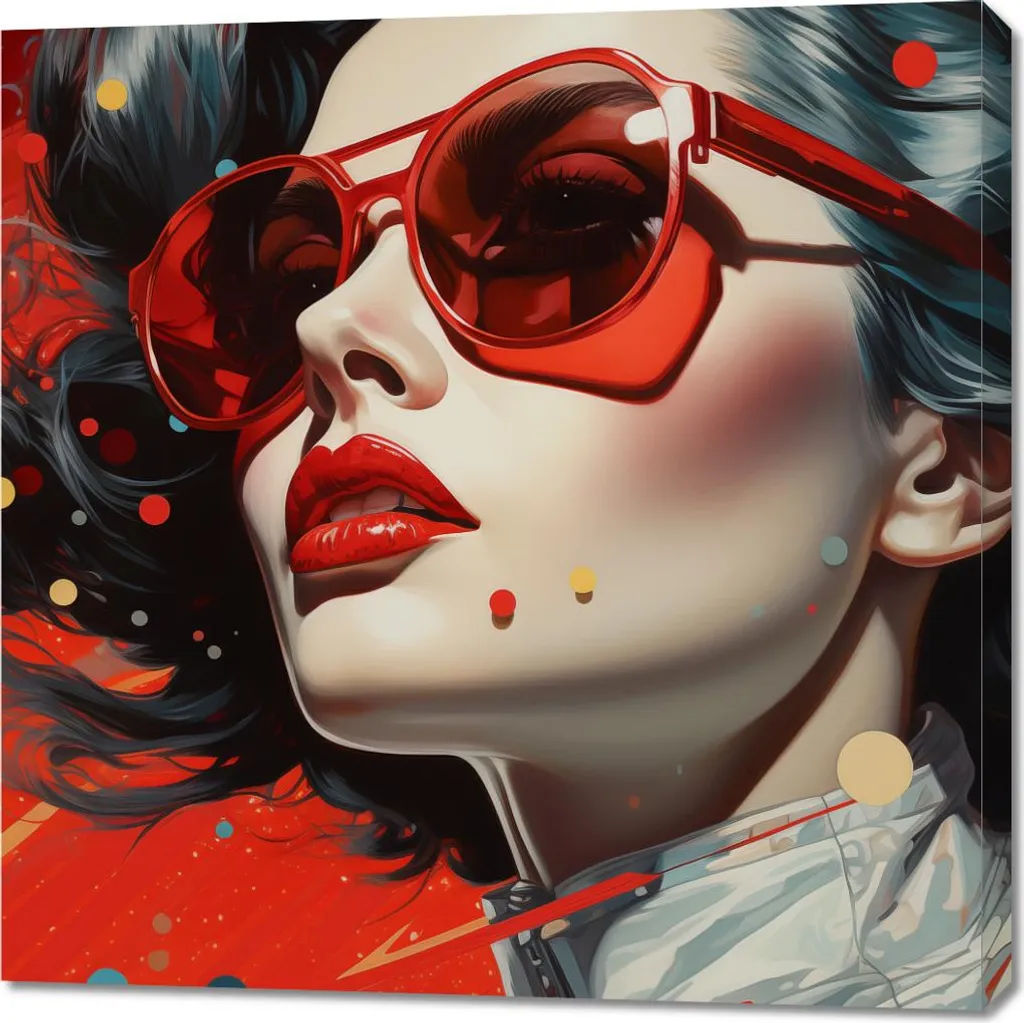 Tableau Moderne Vision de l'avenir 90x90 cm - Décoration Murale XXL