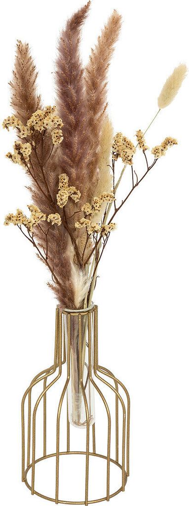 Arrangement trockenblumen herbst metall goldfarben rosa Produktbild 