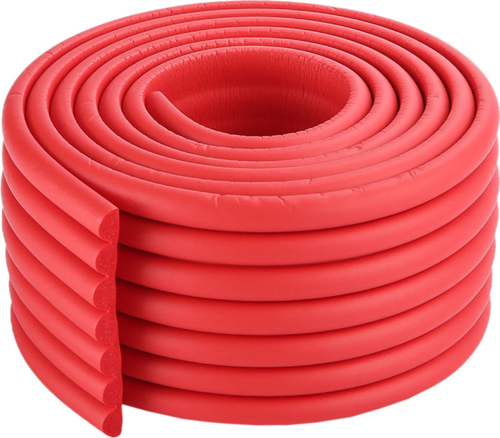 2 Meter W-Form Multifunktionaler Ultra Wide Edge Guard Verbreiterte Verdickung Crash Bar Kinder Stoßstange Streifen, Rot