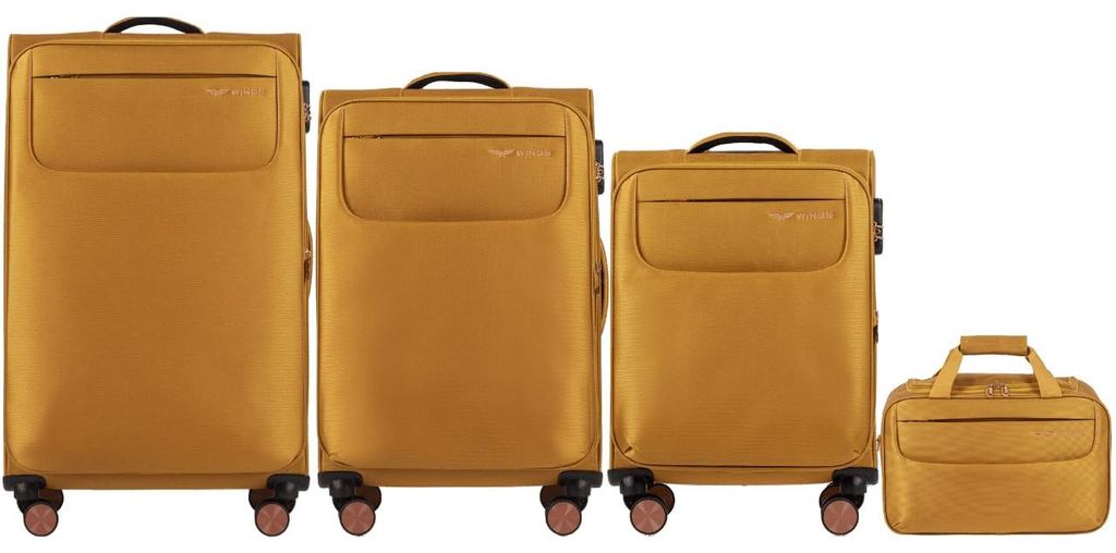 Zestaw 3 walizek TERN + torba podręczna Wings YELLOW – zdjęcie produktu
