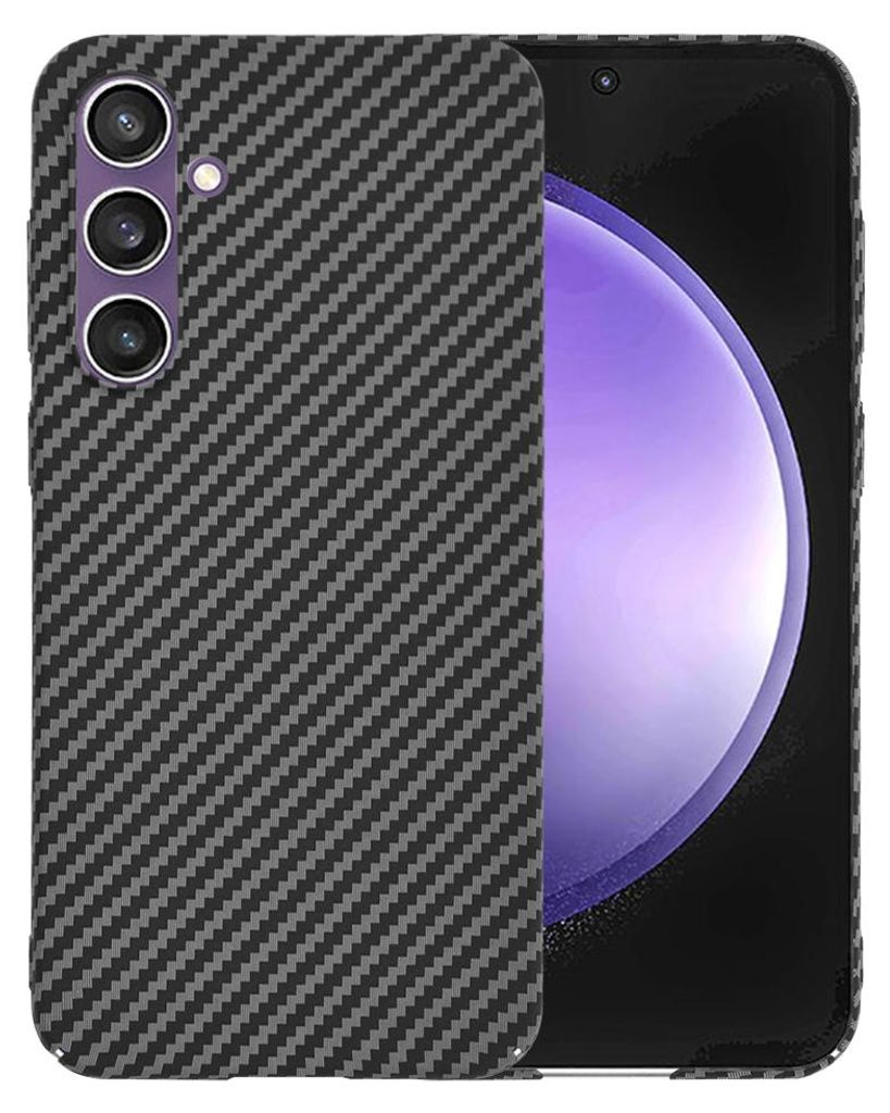 Techsuit Carbonite FiberShell Back Cover Hülle für Samsung Galaxy S23 FE - Schwarz