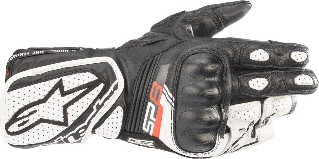 Alpinestars Stella SP-8 V3 Damen Motorradhandschuhe, schwarz/weiß, XL