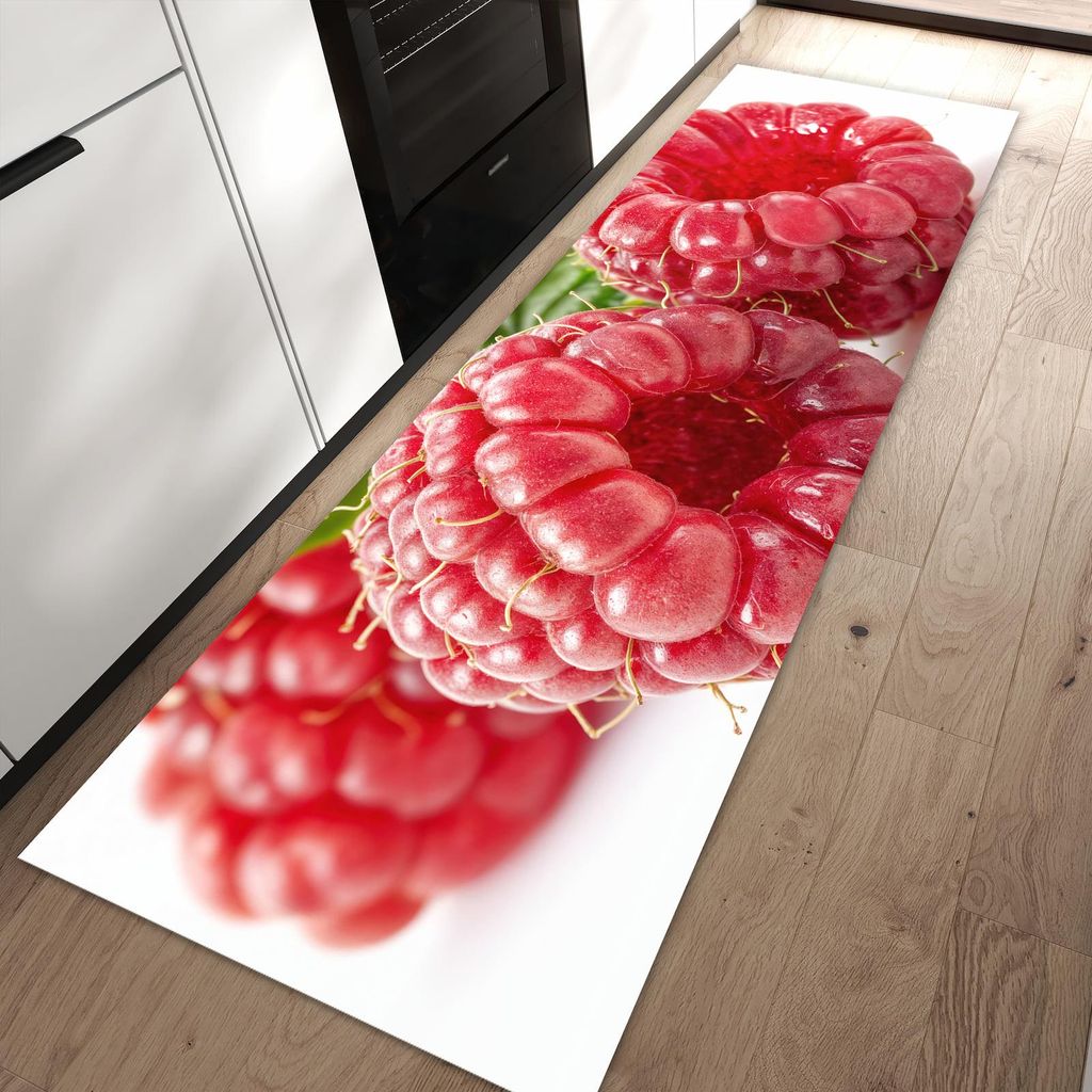 Küchenteppich 80x250cm rutschfest & abwischbar PVC Läufer - Himbeeren von Frische