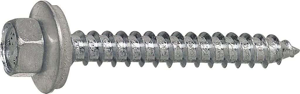 Fassadenbauschraube spitz 6.5x 16 verzinkt mit Neoprendichtscheibe ø 16 mm