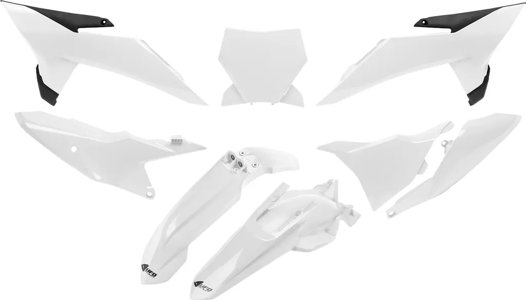 Remplacer plastiques usés KTM SX 85 kit UFO 8 pièces Blanc 2025-26