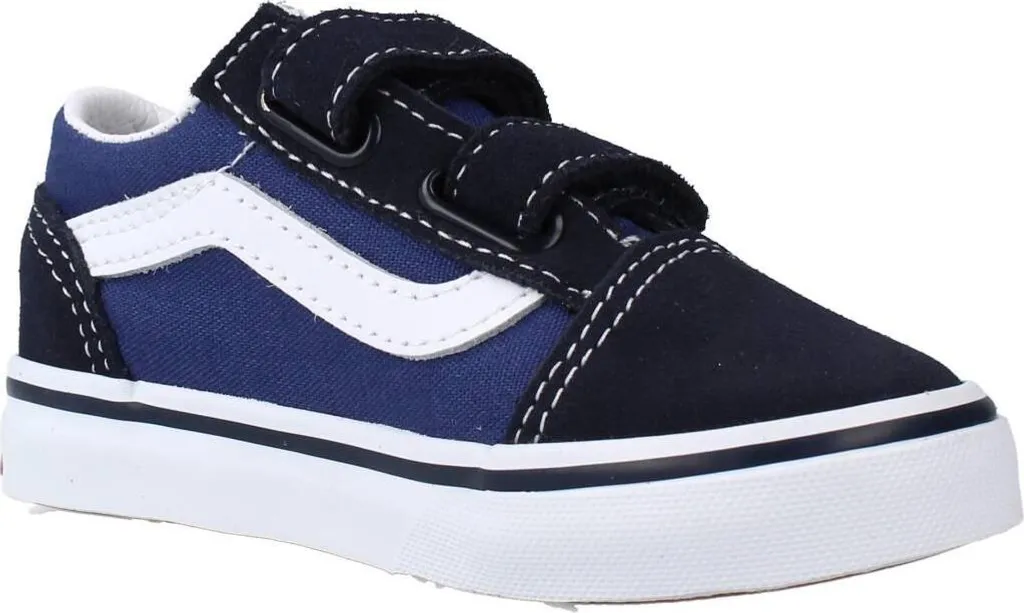 Vans Old Skool V Bleu Enfant : Finis les Lacets avec ces Baskets à Scratch - 5