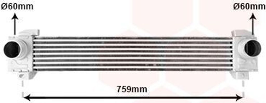 VAN WEZEL 09014708 Ladeluftkühler LLK für DS DS 5 Schrägheck Turbo Intercooler