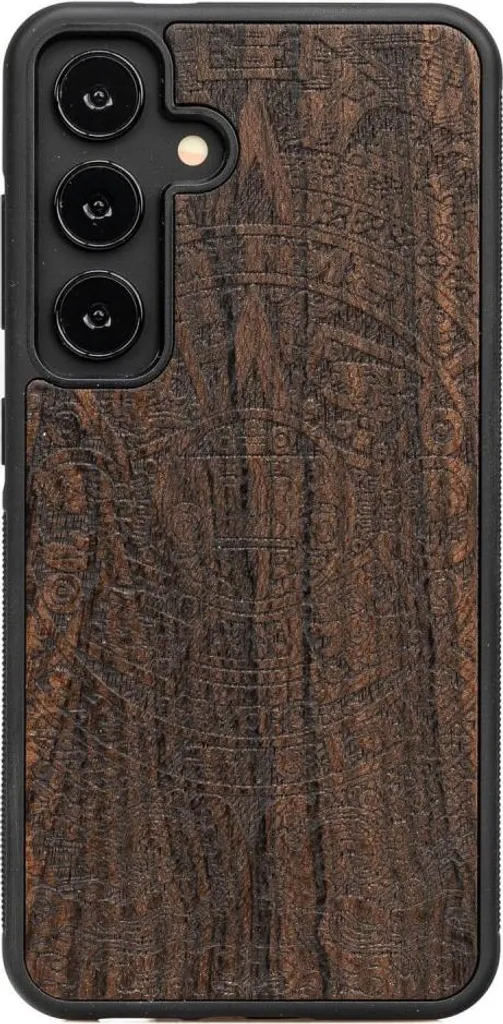 Custodia Samsung S24 Bewood Aztec Calendario Ziricote Legno Pregiato
