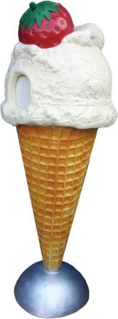 Casa Padrino Luxus Deko Eis im Hörnchen / Abfalleimer Mehrfarbig H. 170 cm - Großes Deko Eis - Wetterbeständiges XXL Deko Eis - Gastronomie Deko...