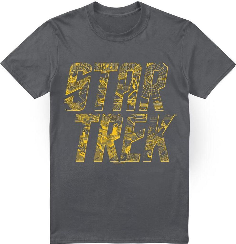Star Trek - T-Shirt für Herren TV13540 (XXL) (Holzkohle)