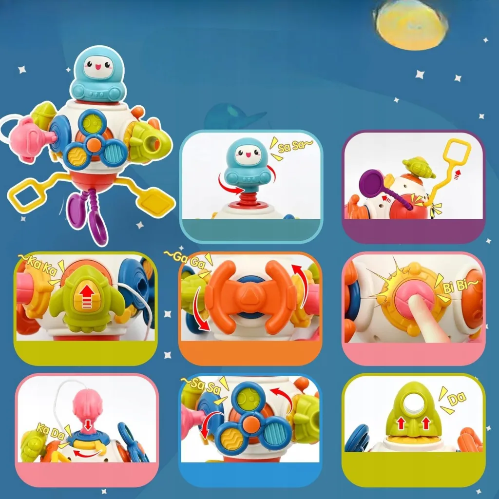 Cube interactif 8 en 1 avec activités sensorielles pour bébé 18 mois - 14