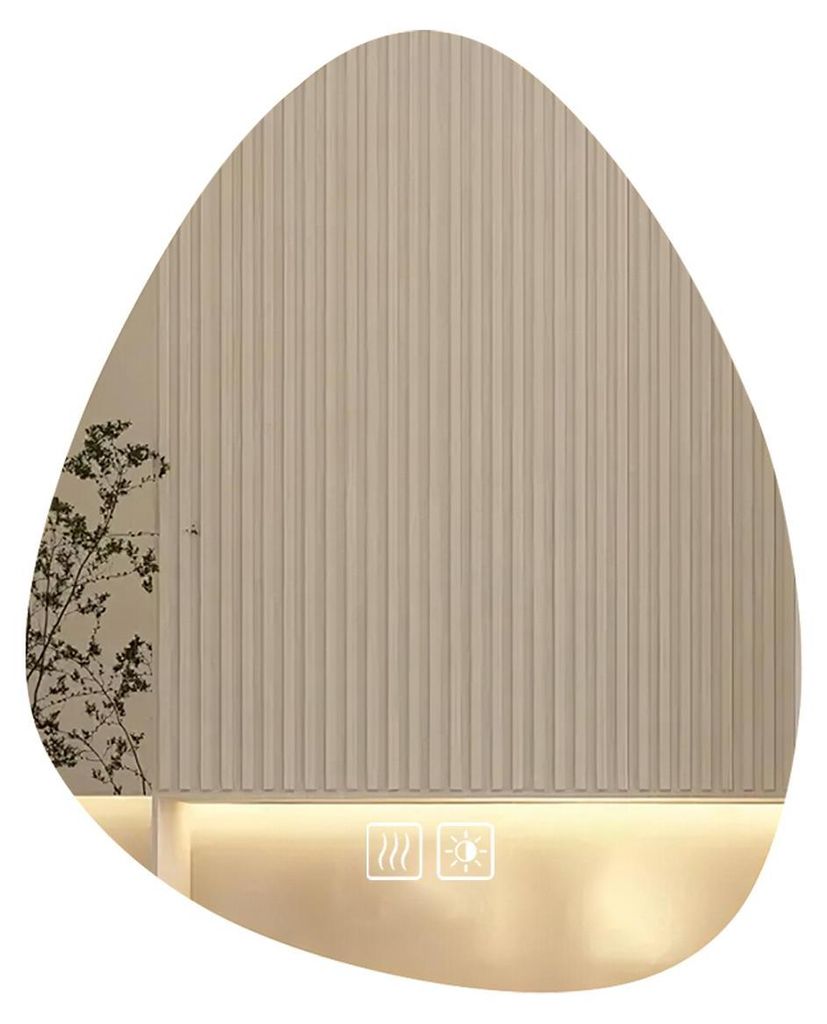 Miroir de salle de bain LED avec éclairage, asymétrique, Image du produit 