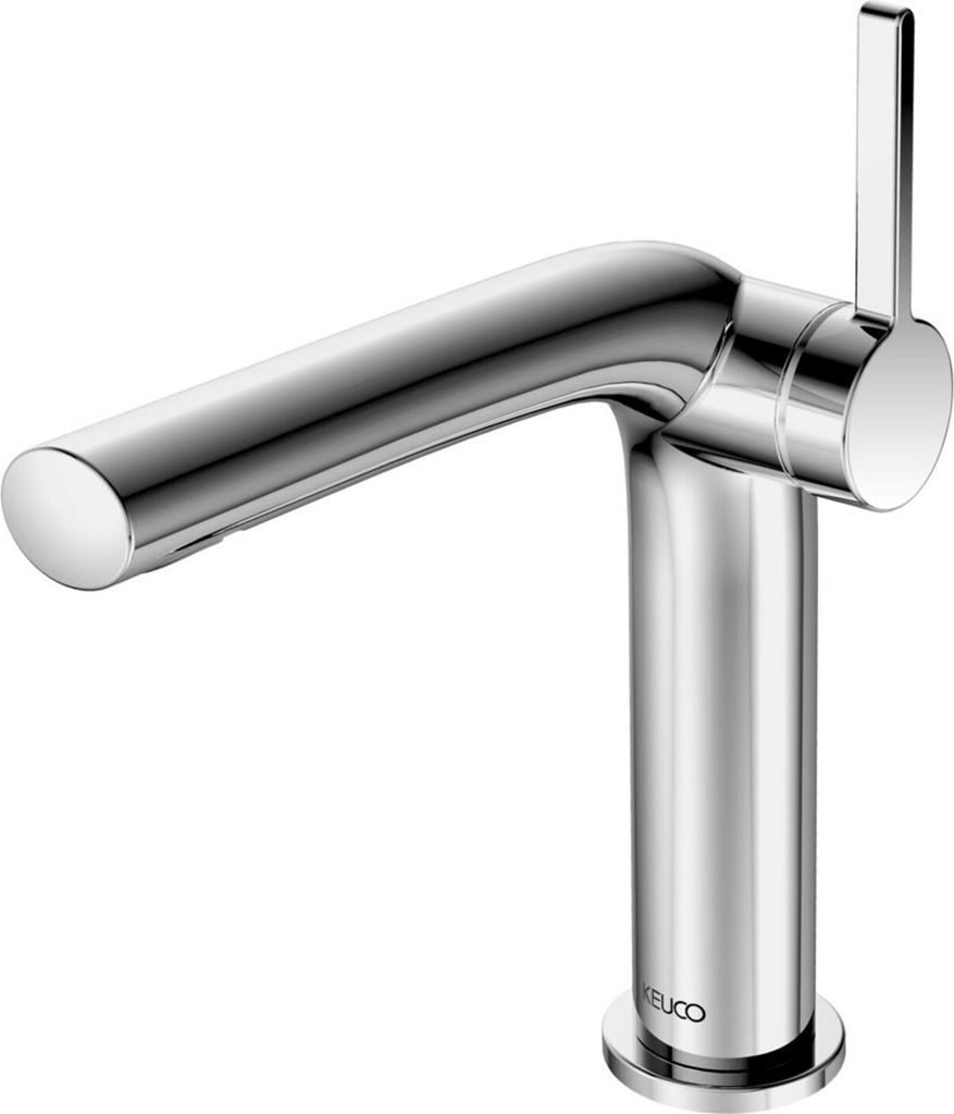 Keuco Einhebel-Waschtischmischer 150 EDITION 400 ohne Zugstangen-Ablaufgarnitur verchromt