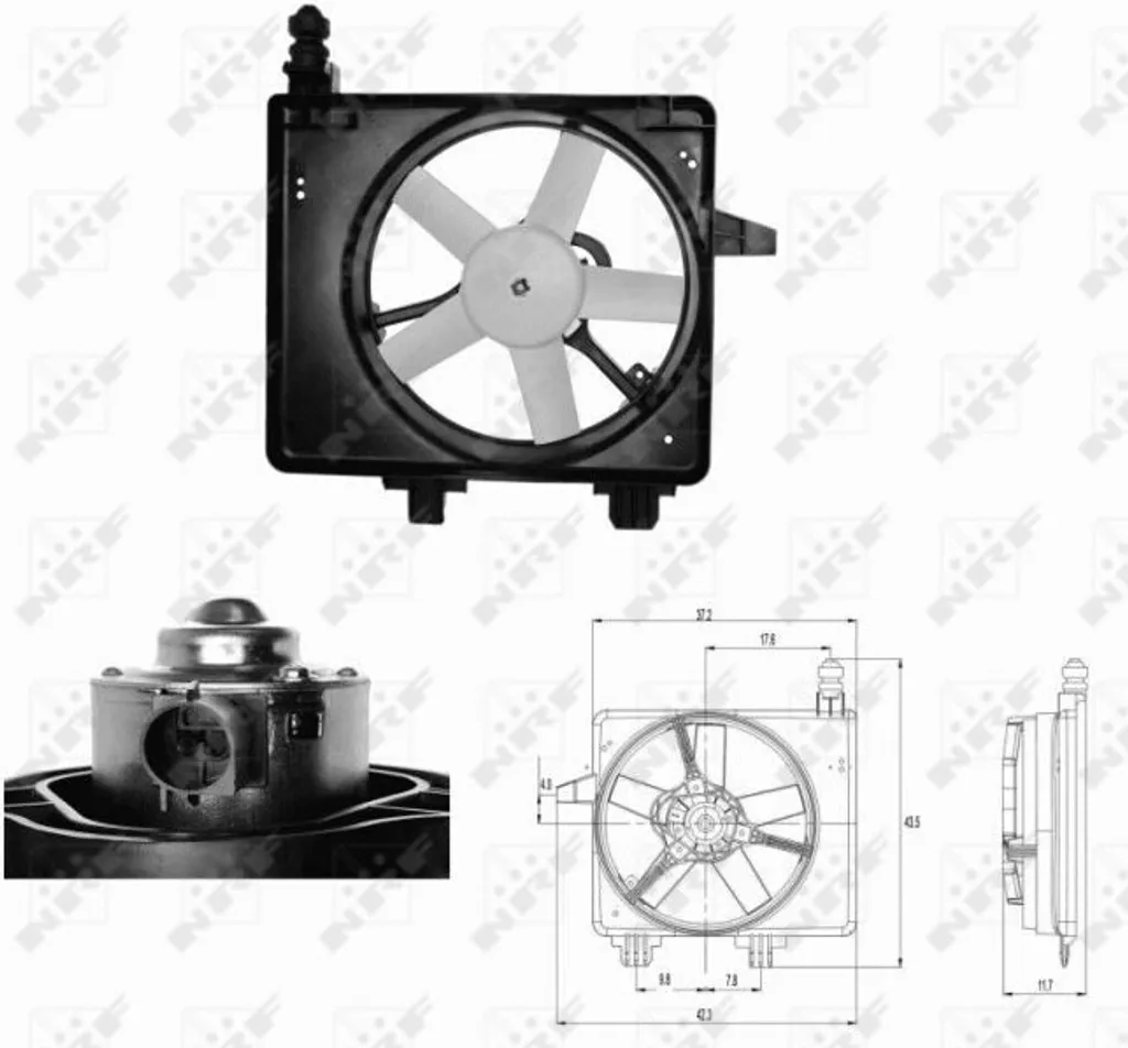 Ventilateur moteur pour Fiesta IV NRF 47680 système refroidissement