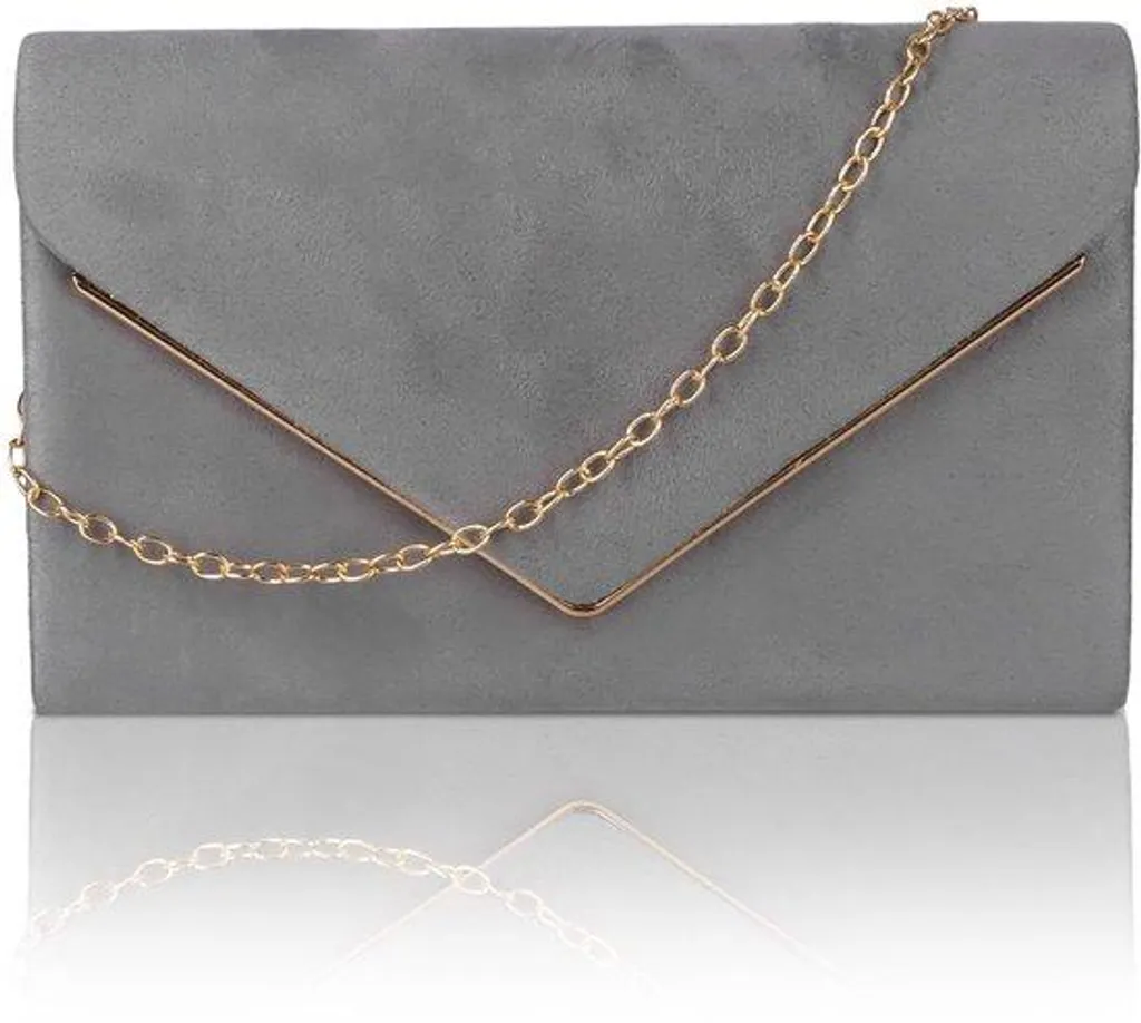 Sac à bandoulière en velours gris léger pour libérer vos mains avec style