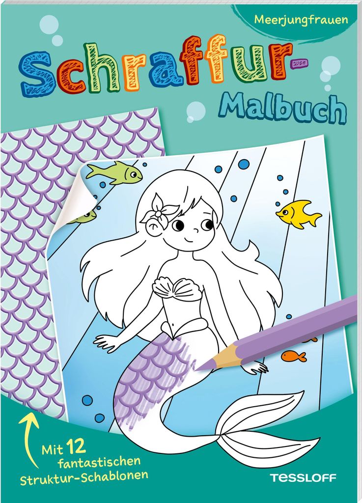 Tessloff Schraffur-Malbuch. Meerjungfrauen