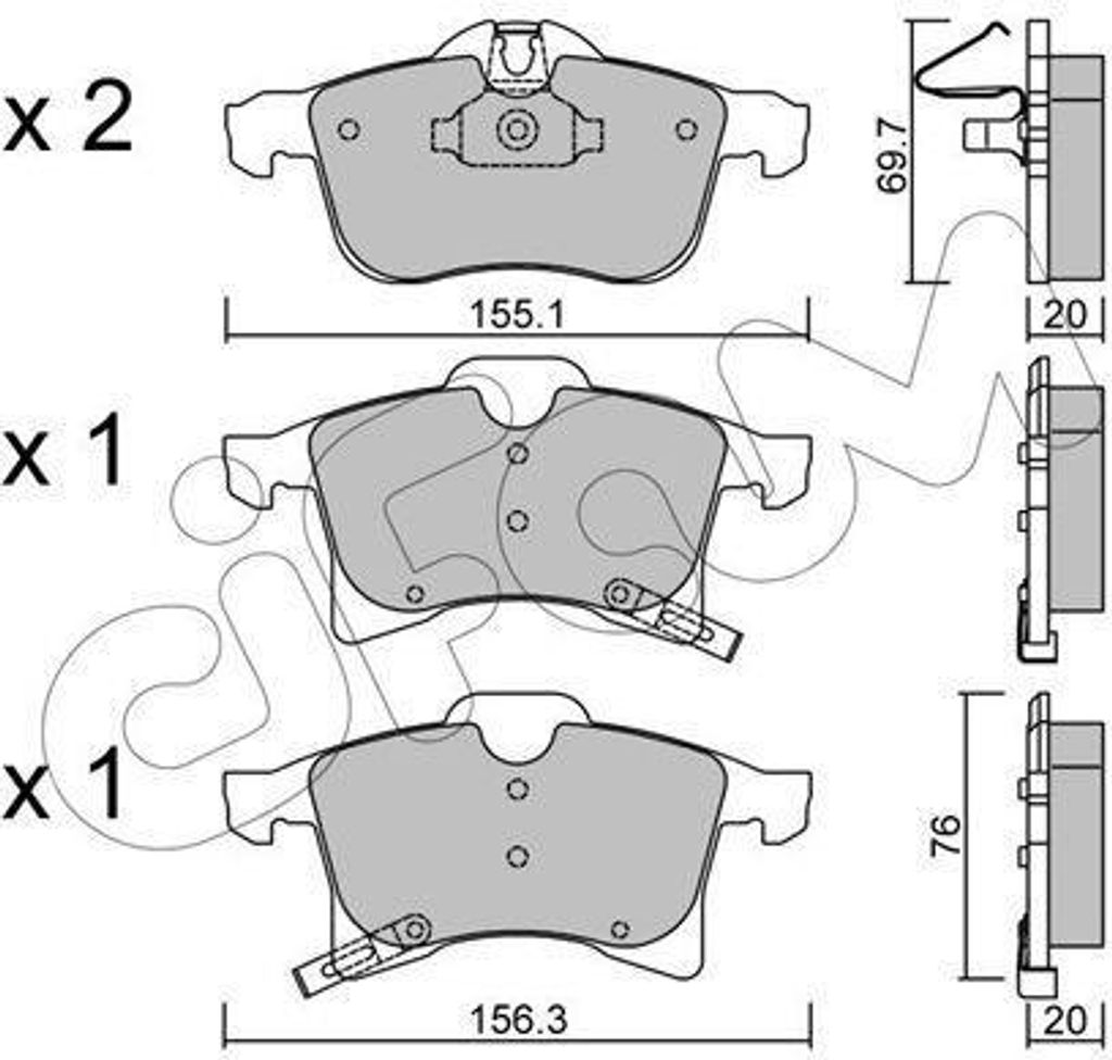 CIFAM Bremsbeläge Satz Vorne Bremsklötze für OPEL Corsa D Schrägheck (S07) 822-539-0
