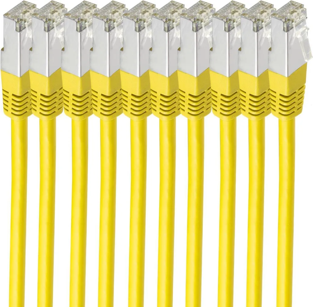 Répartiteur Réseau en Y Jaune 25cm - Set de 10 Câbles shiverpeaks BS75711