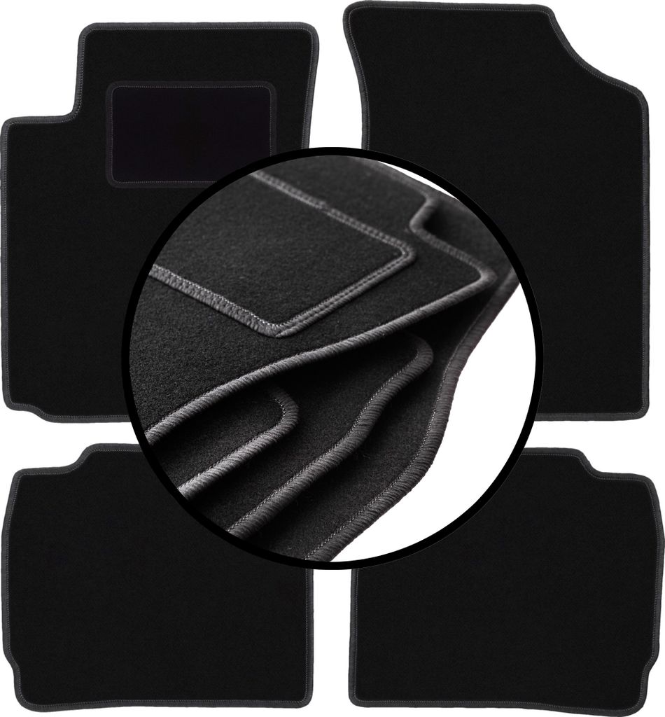 Komplettset Veloursmatten für: Hyundai Accent MC Fließheck, Limousine (2005-2011)