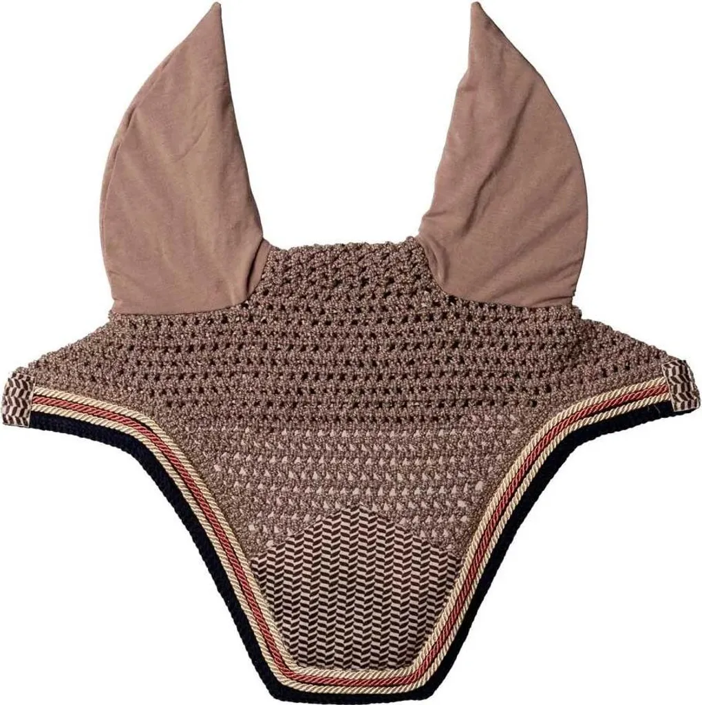 Kentucky Fly Bonnet Pied-de-poule Marrone Full | Protezione Insetti Cavallo