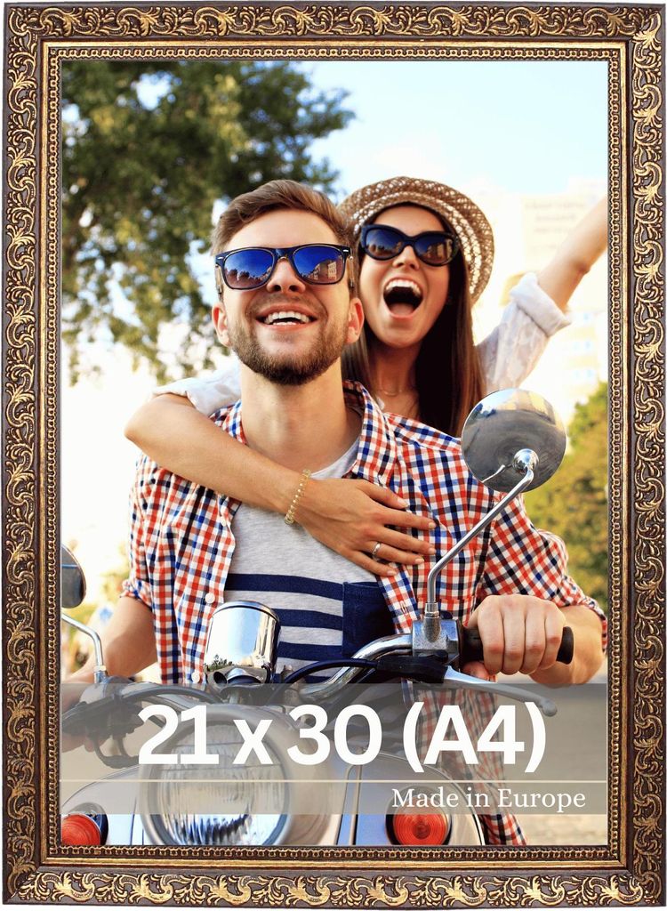 Bilderrahmen "Vinci" - Farbe: Braun Gold - Größe: 21 x 30 cm
