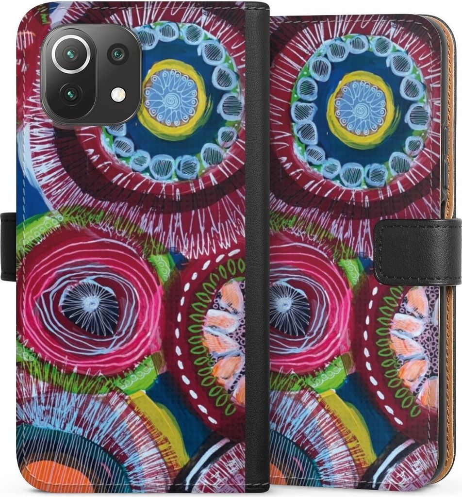 DeinDesign Klapphülle für Xiaomi Mi 11 Lite 5G NE Handytasche Lederhülle Tasche Farbe Malerei bunt