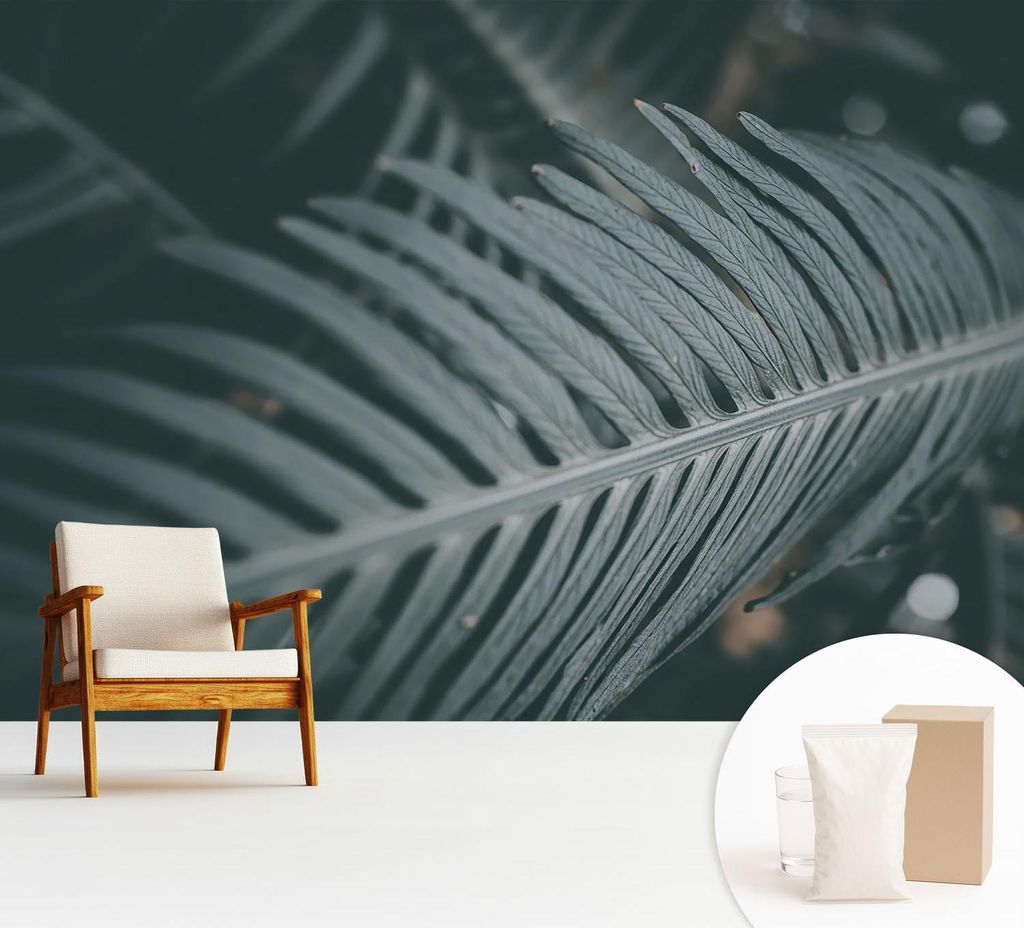 Fototapete - 312x219 cm - Tapete - Wandtapete - Wandbilder - Dekofolie - Tapete Folie - Wand - Dekoration - Wohnzimmer - Grünes Blatt