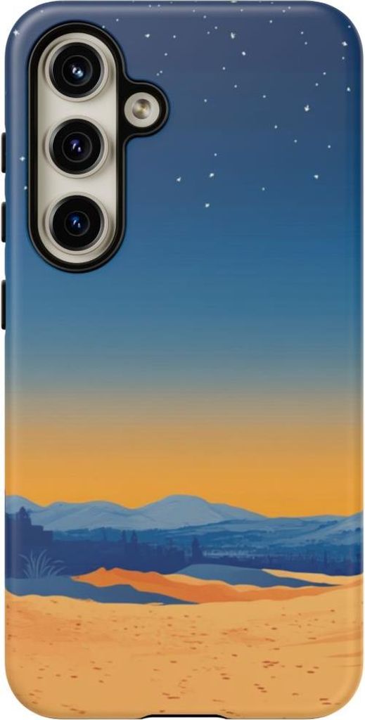 Wüstenlandschaft unter Sternenhimmel – Handyhülle Kompatibel mit Galaxy S24