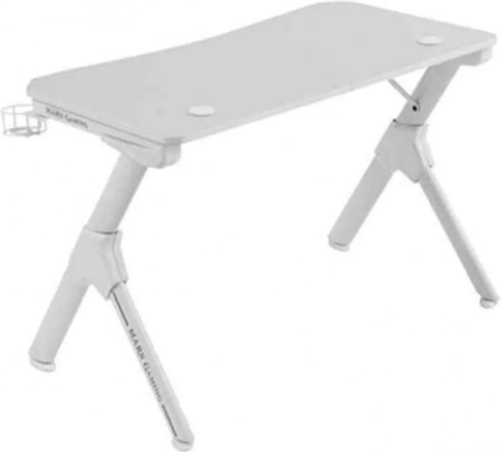 Mars Gaming MGD Blanc Table Gaming Carbon Fiber Bureau Ergonomique PC