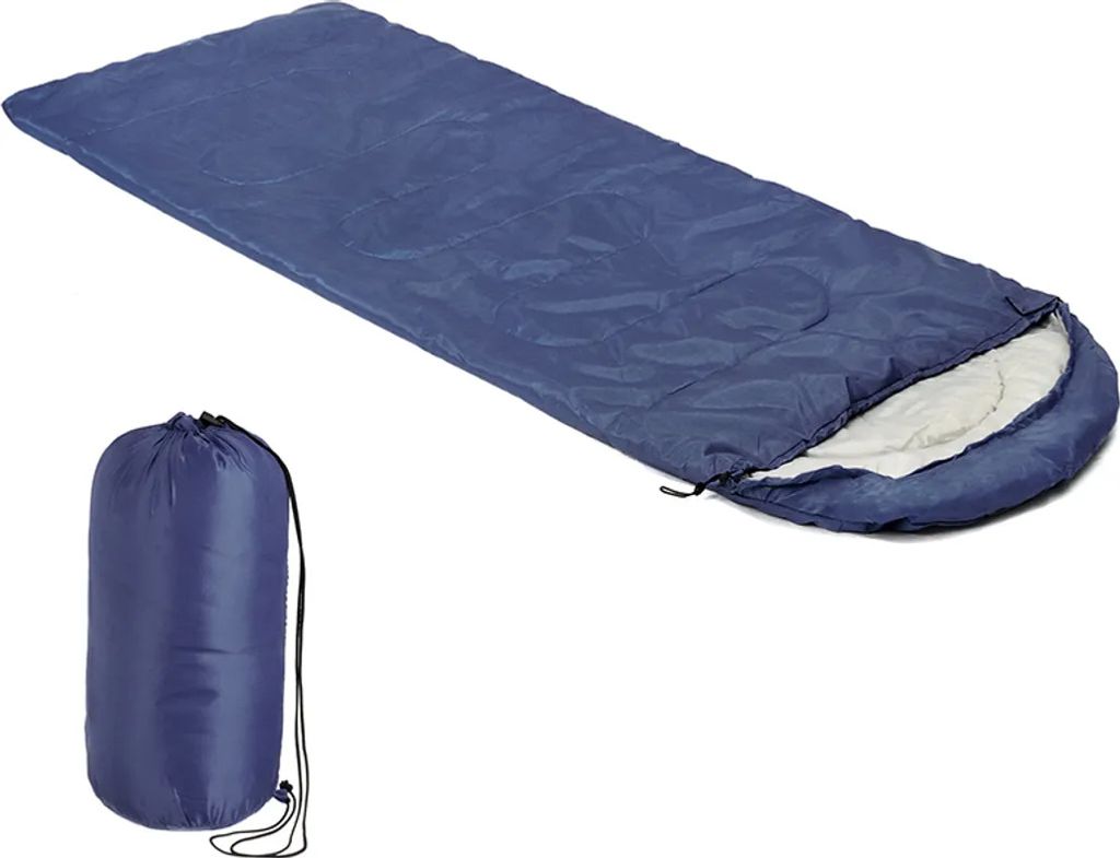 Schlafsack 210x75CM Ideal für Camping Outdoor - Marineblau