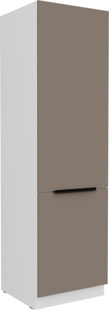 LUNARA Küchenvitrine – Breite 60 cm, Dunkelbeige/Weiß