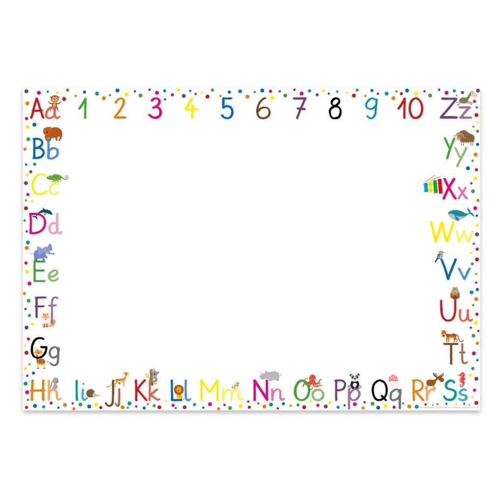 PuK ABC Schreibtischunterlage Kinder Papier DIN A3 | 25 Produktbild 