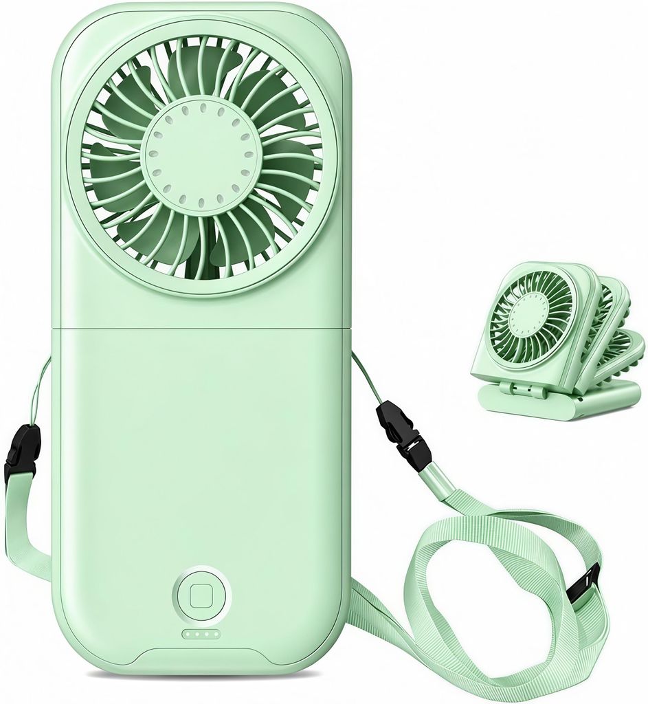 Ultradünner Mini Handventilator,Nackenventilator Faltbarer Produktbild 