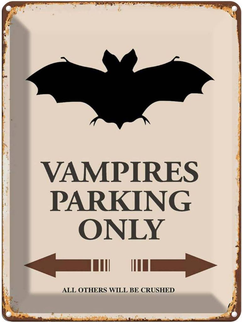 vianmo Blechschild 40x30 cm Vampires Parking only all others