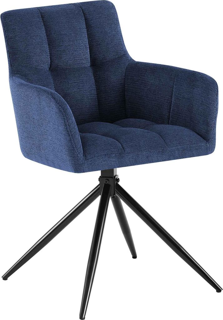 CLP Esszimmerstuhl Jonah Stoff Farbe:dunkelblau