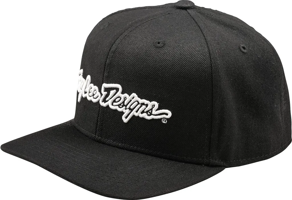 Casquette Snapback à Visière Courbée Troy Lee Designs Noire Signature