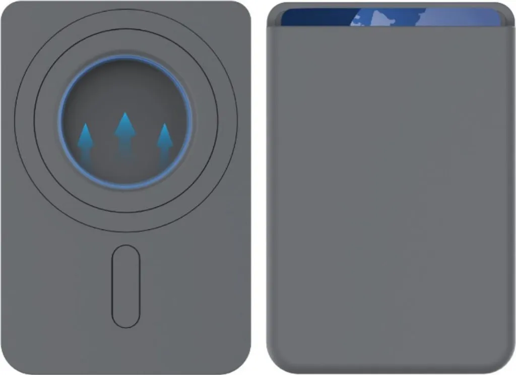 INF Porta Carte Magnetico Grigio Elegante - Professionalità per iPhone