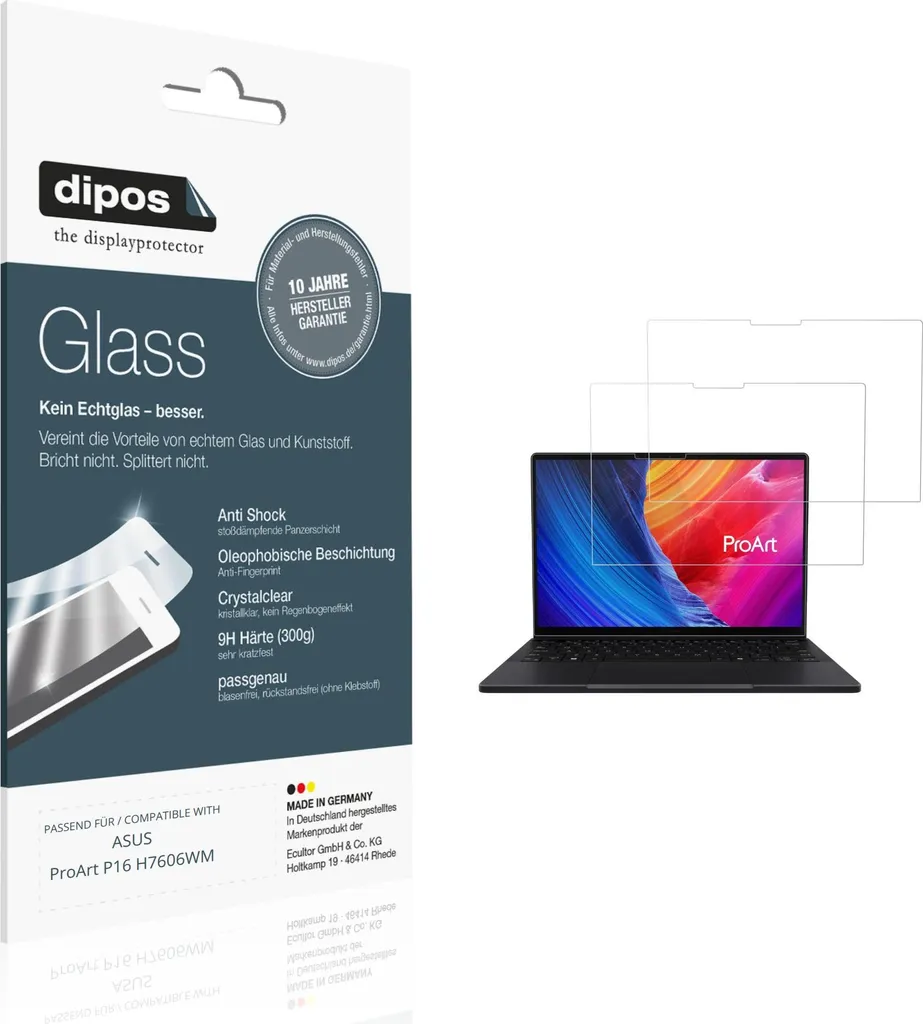 Évitez les Rayures sur ASUS ProArt P16 H7606WM via ce Verre Souple