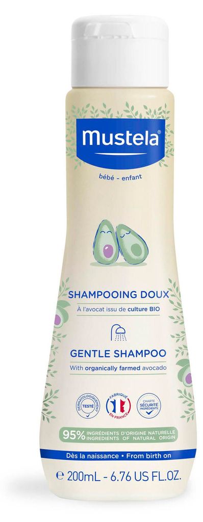 Mustela Shampoo Dolce al Perseose di Avocado BIO e Immagine del prodotto 