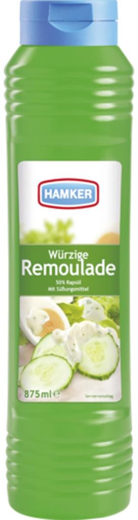 Verpackungsbild Hamker Würzige Remoulade mit einer frischen Apfel Gurken Note