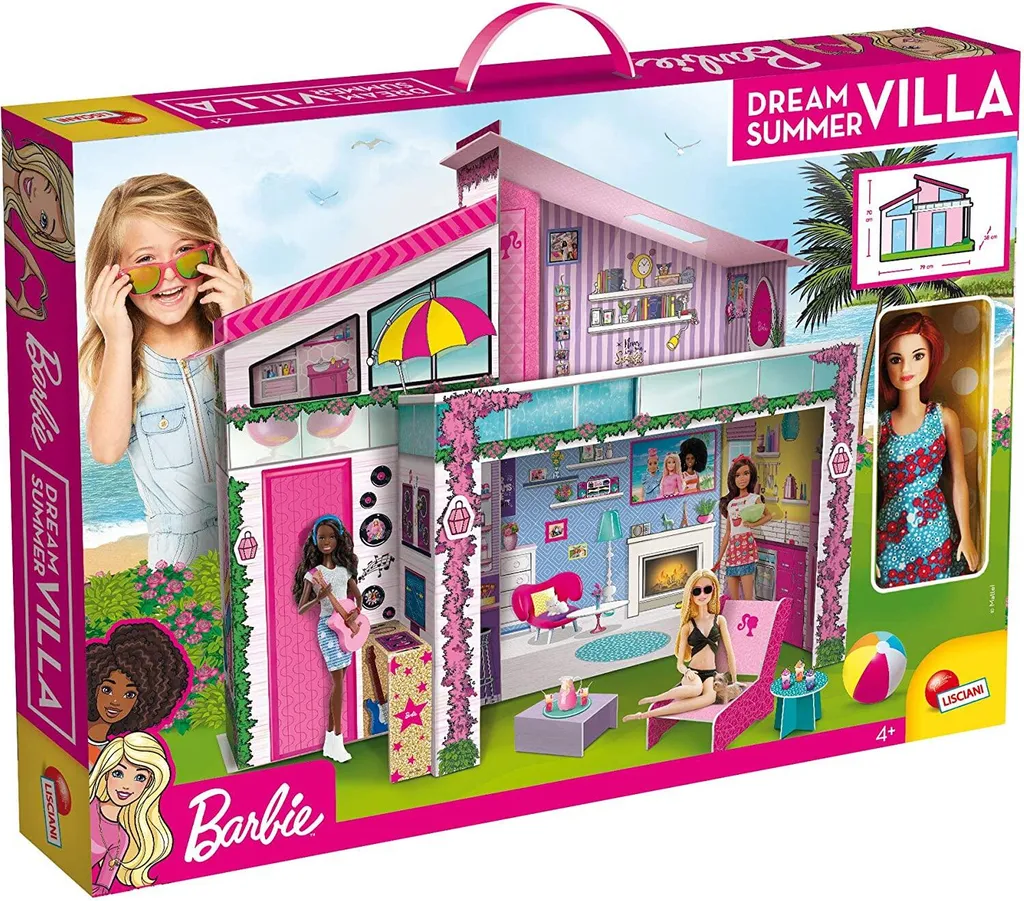 Barbie Villa de Plage Meublée avec Cuisine et Terrasse pour Enfant de 3 Ans