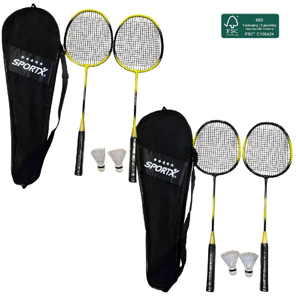 Kit de badminton SportX 5 étoiles complet pour jouer partout sans filet